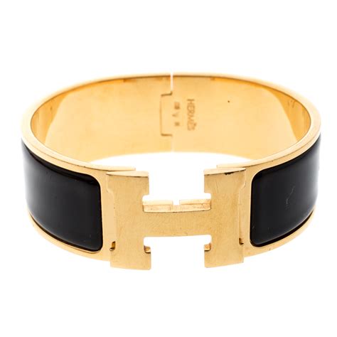 hermes clic clac black enamel|clic clac h bracelet.